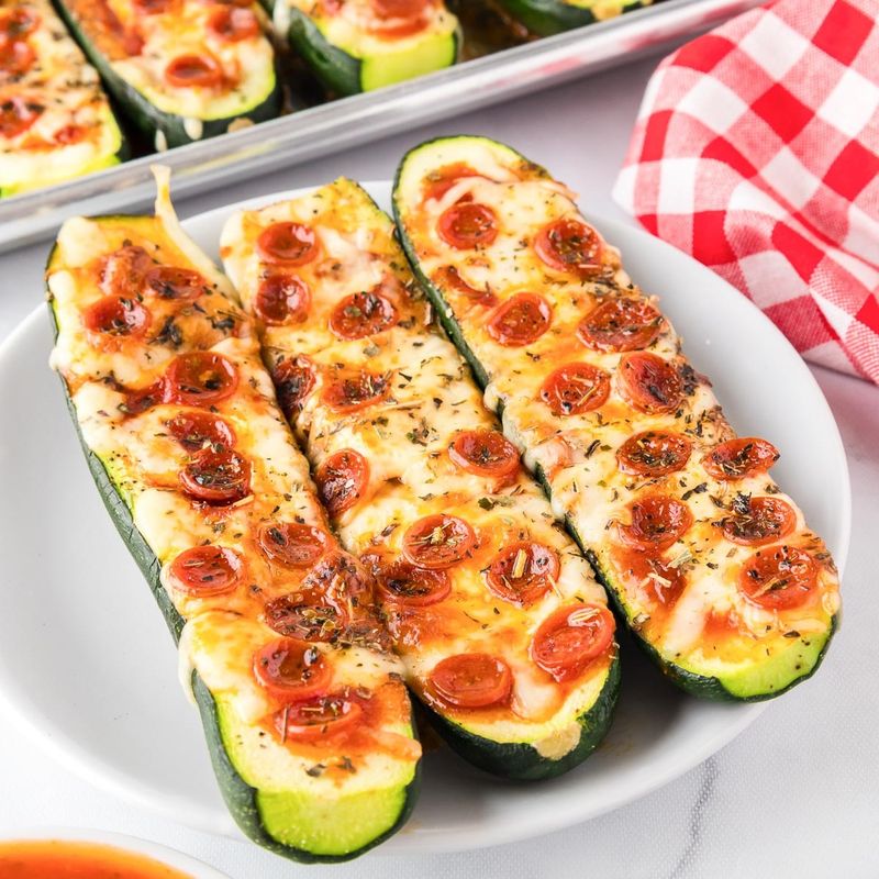 Zucchini Pizza Boats