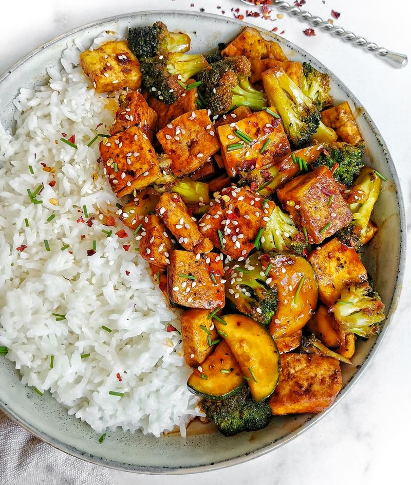 Zucchini Stir-Fry with Tofu
