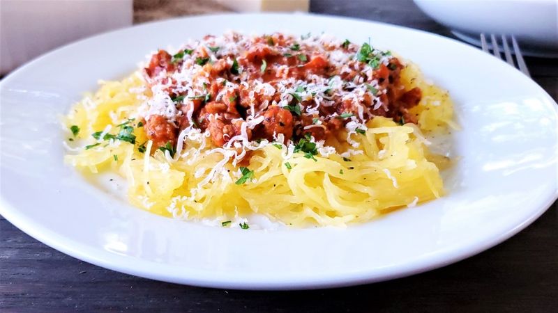 Spaghetti Squash with Turkey Bolognese
