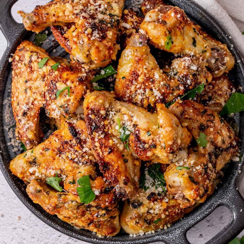 Crispy Parmesan Garlic Wings