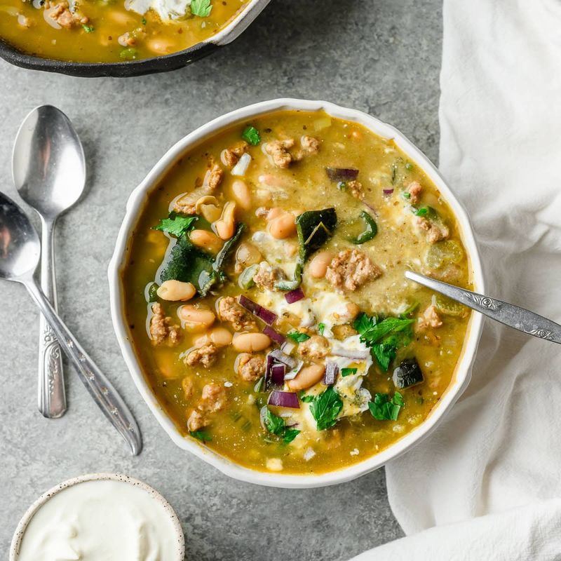 White Turkey and Poblano Chili