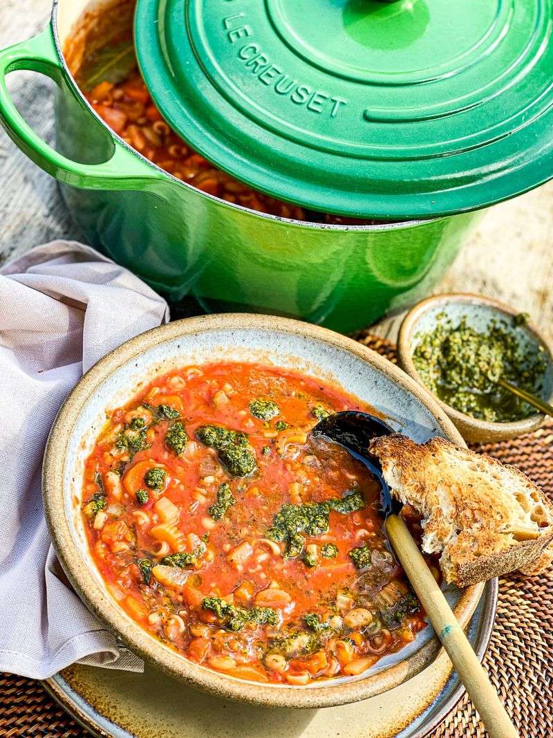 Hearty Vegetable Soup with Parsley Gremolata