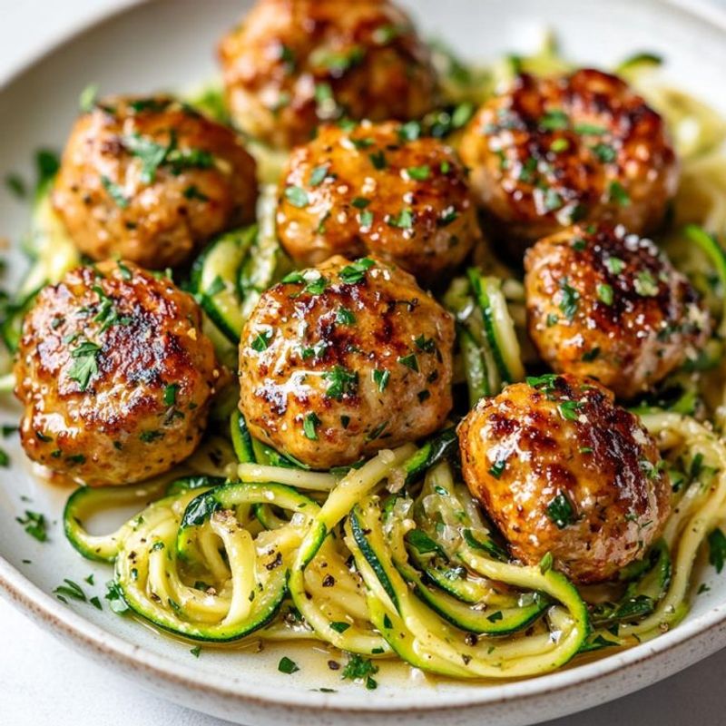 Zucchini Noodles with Turkey Meatballs