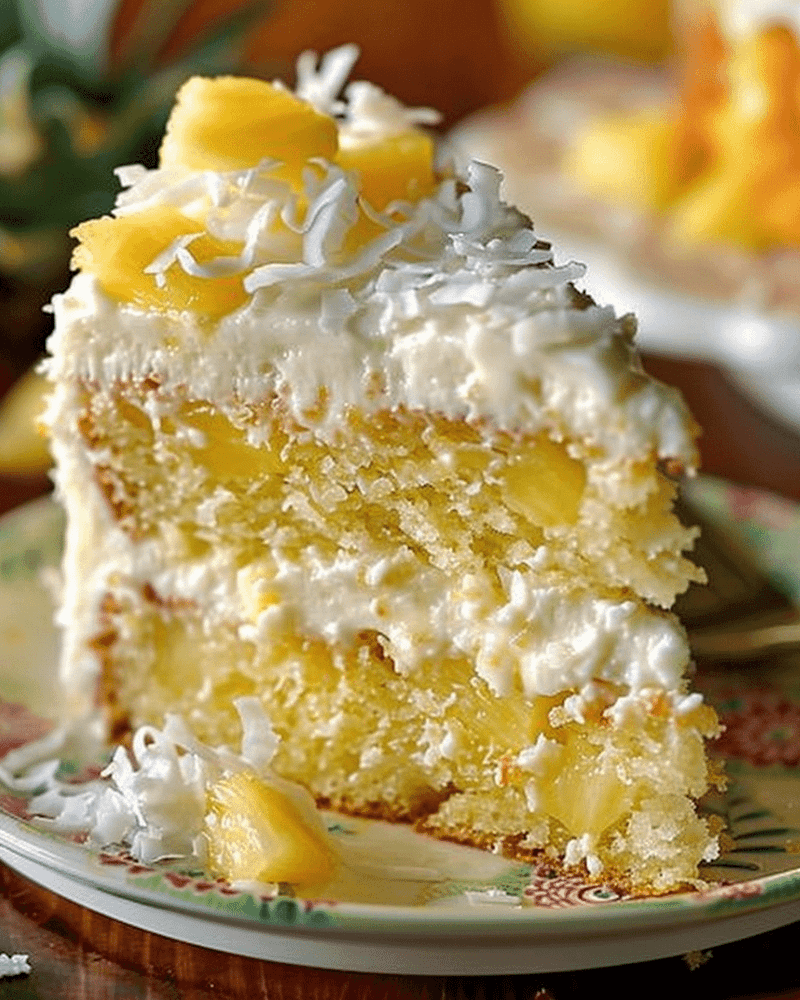 Pineapple Coconut Cake Bowls