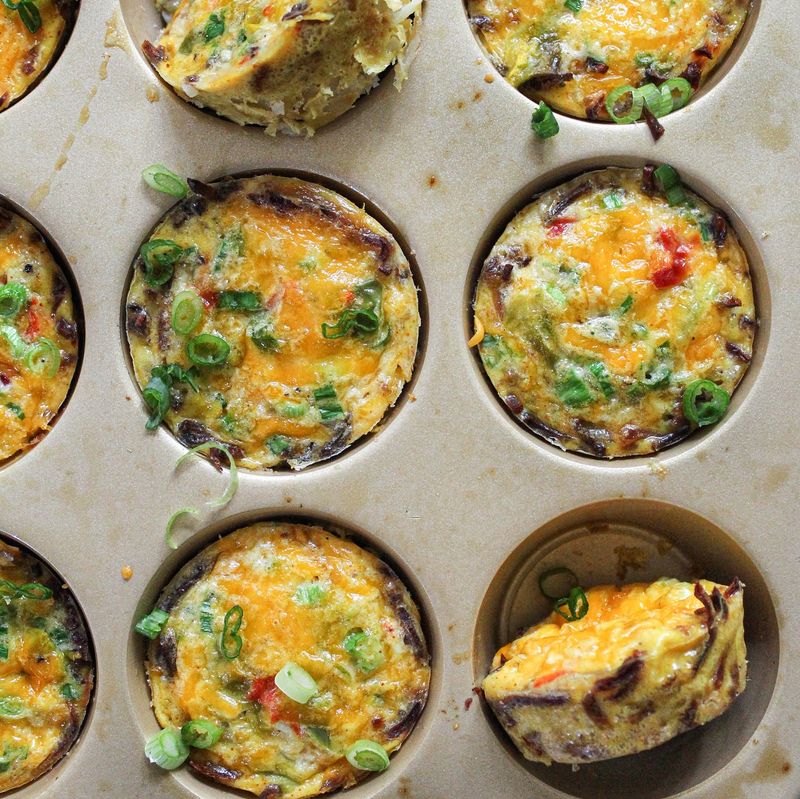 Rainbow Veggie Breakfast Egg Muffins