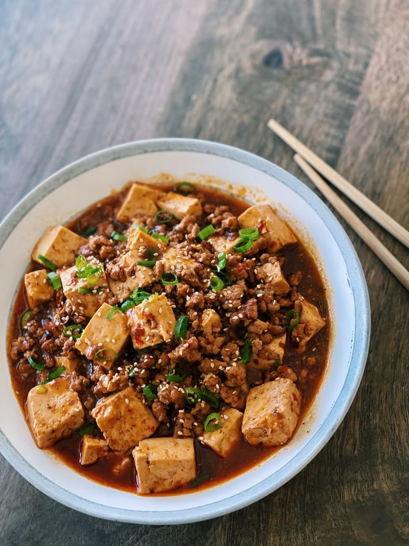 Spicy Ma Po Tofu with Ground Pork
