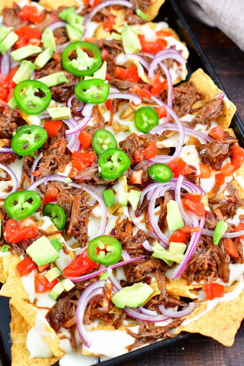 Smoked Shredded Beef Nachos