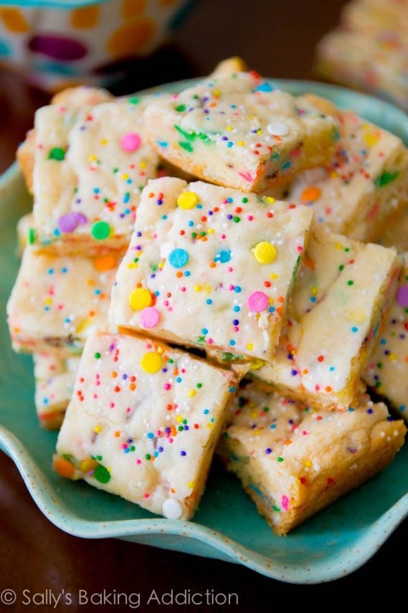 Cake Batter Blondies