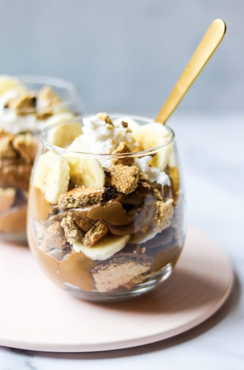 Banana and Chocolate Cream Pie Parfaits