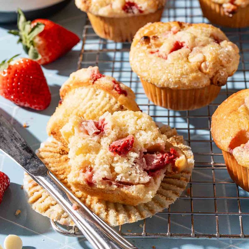 Strawberry White Chocolate Muffins
