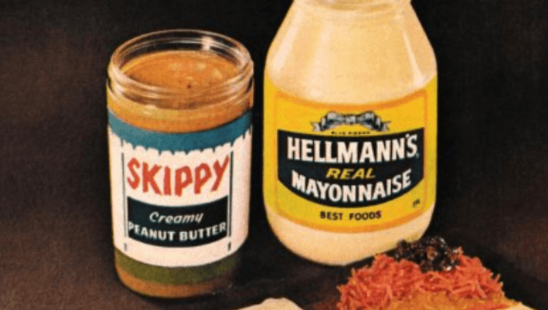 7. Peanut Butter and Mayonnaise Sandwich