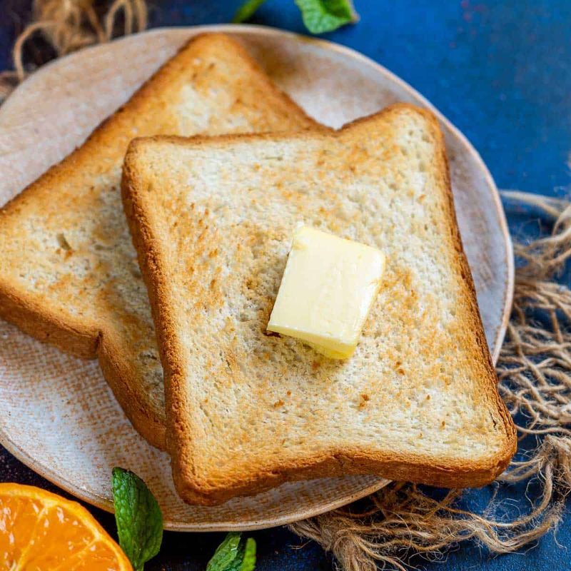 White Toast With Butter