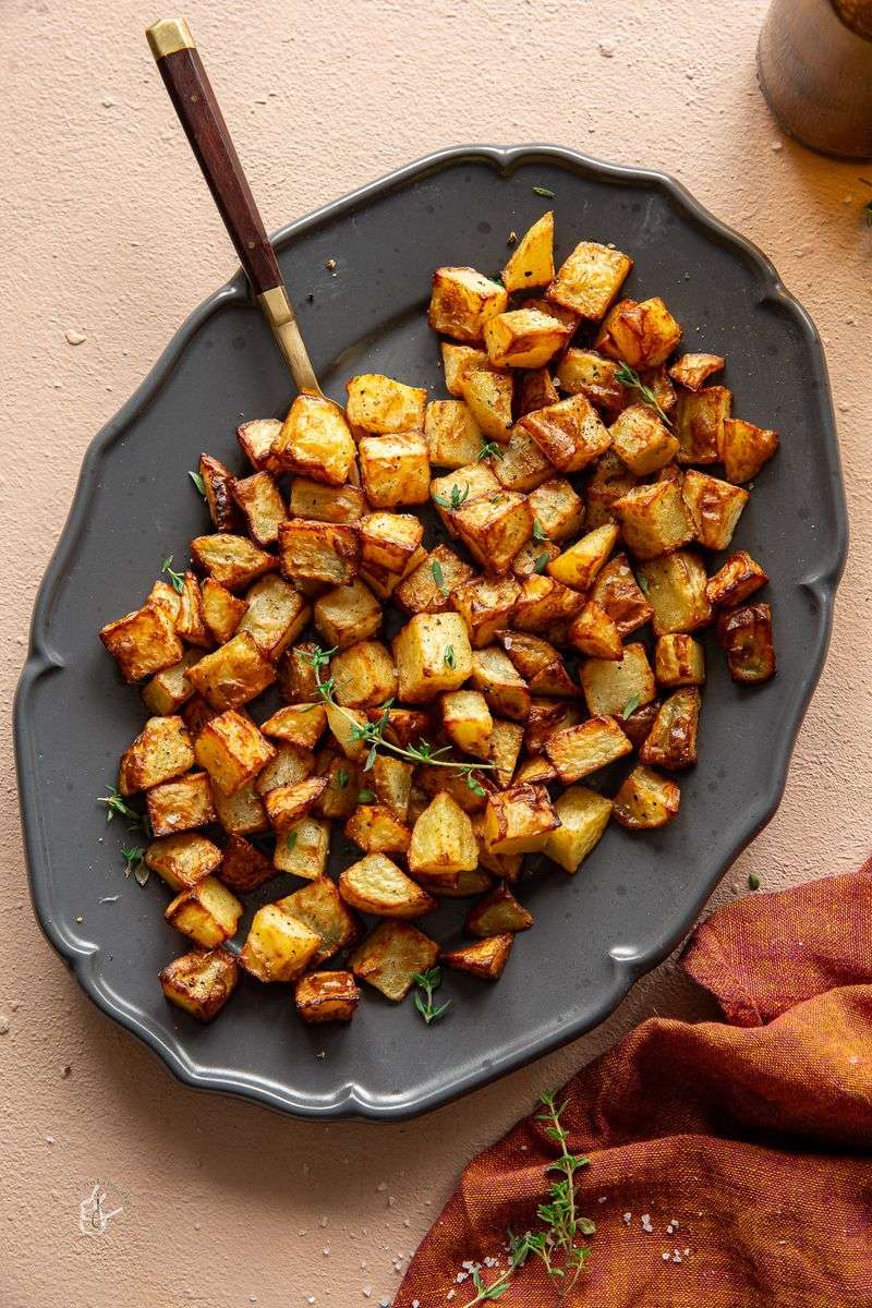 Air-Fried Potato Cubes