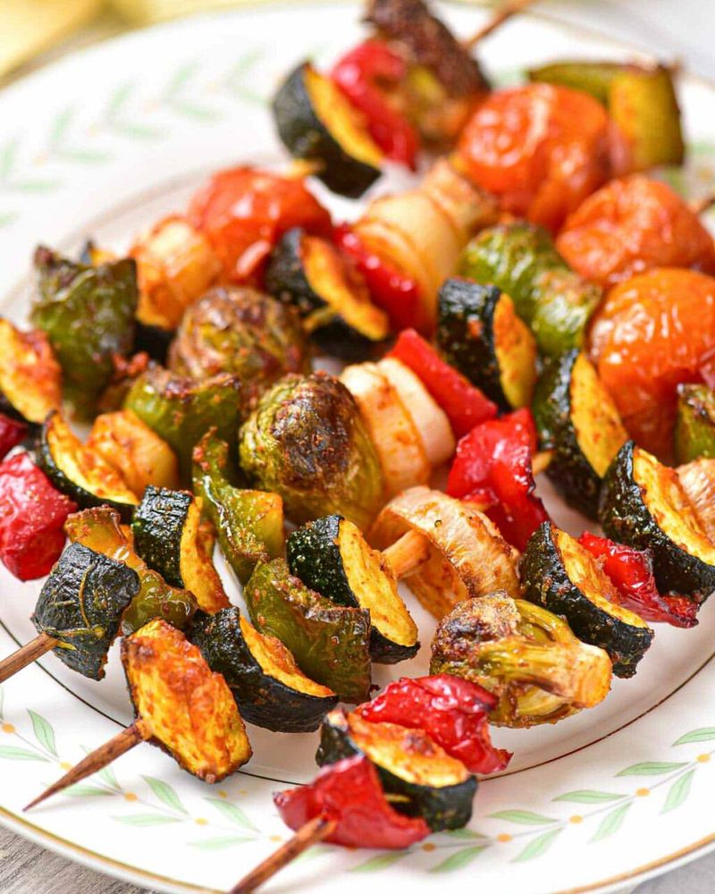Air Fryer Veggie Skewers