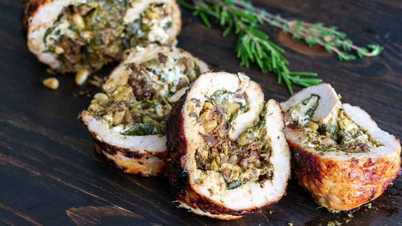Stuffed Mediterranean Pork Loin