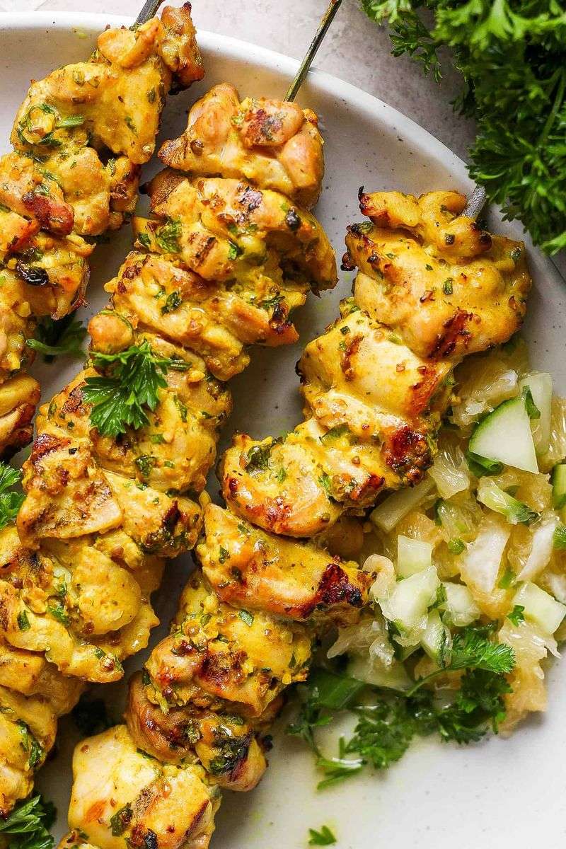 Lemon Marinated Chicken Kebabs