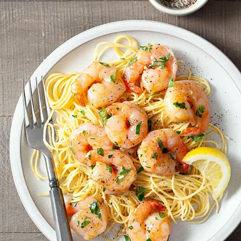 Lemon-Garlic Shrimp Linguine