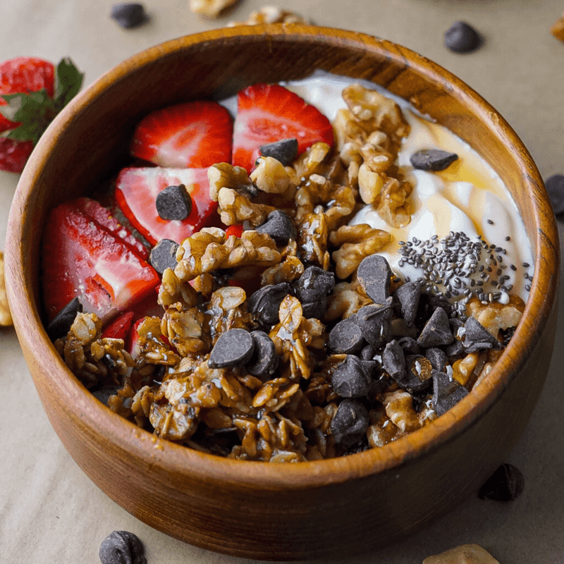 Greek Yoghurt With Fruit And Nuts
