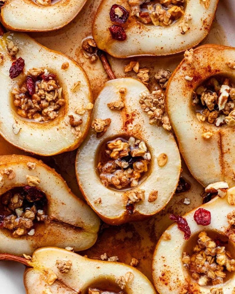 Baked Pears with Maple Walnuts