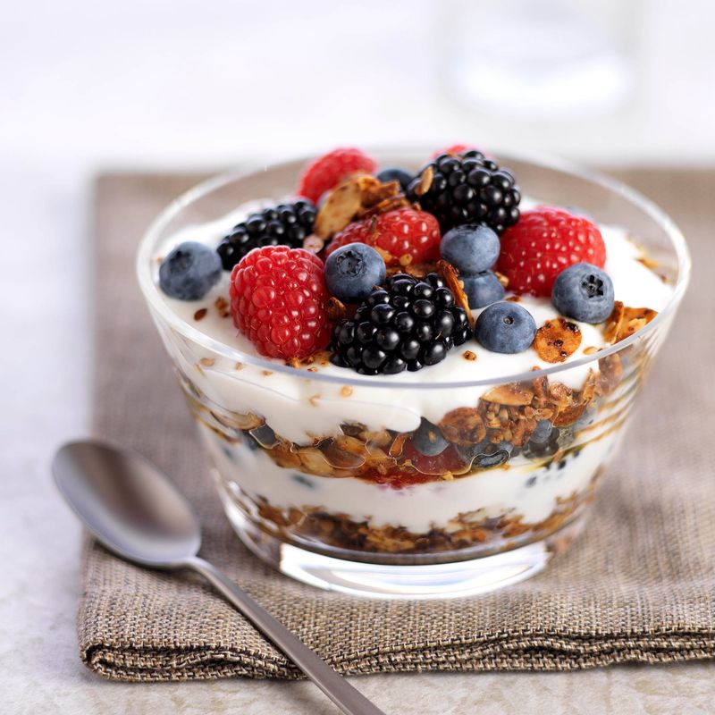 Greek Yogurt Parfait with Berries and Granola