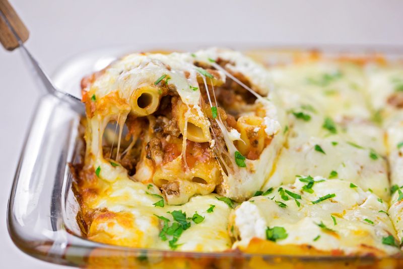 Baked Ziti or Lasagna Squares