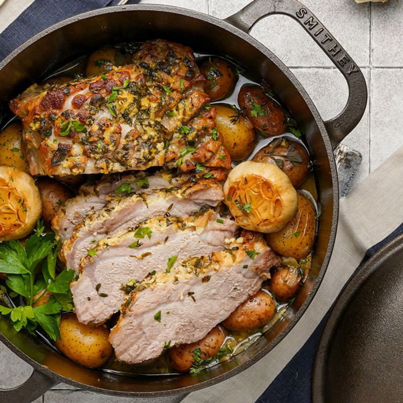 Garlic Herb Pork and Potatoes