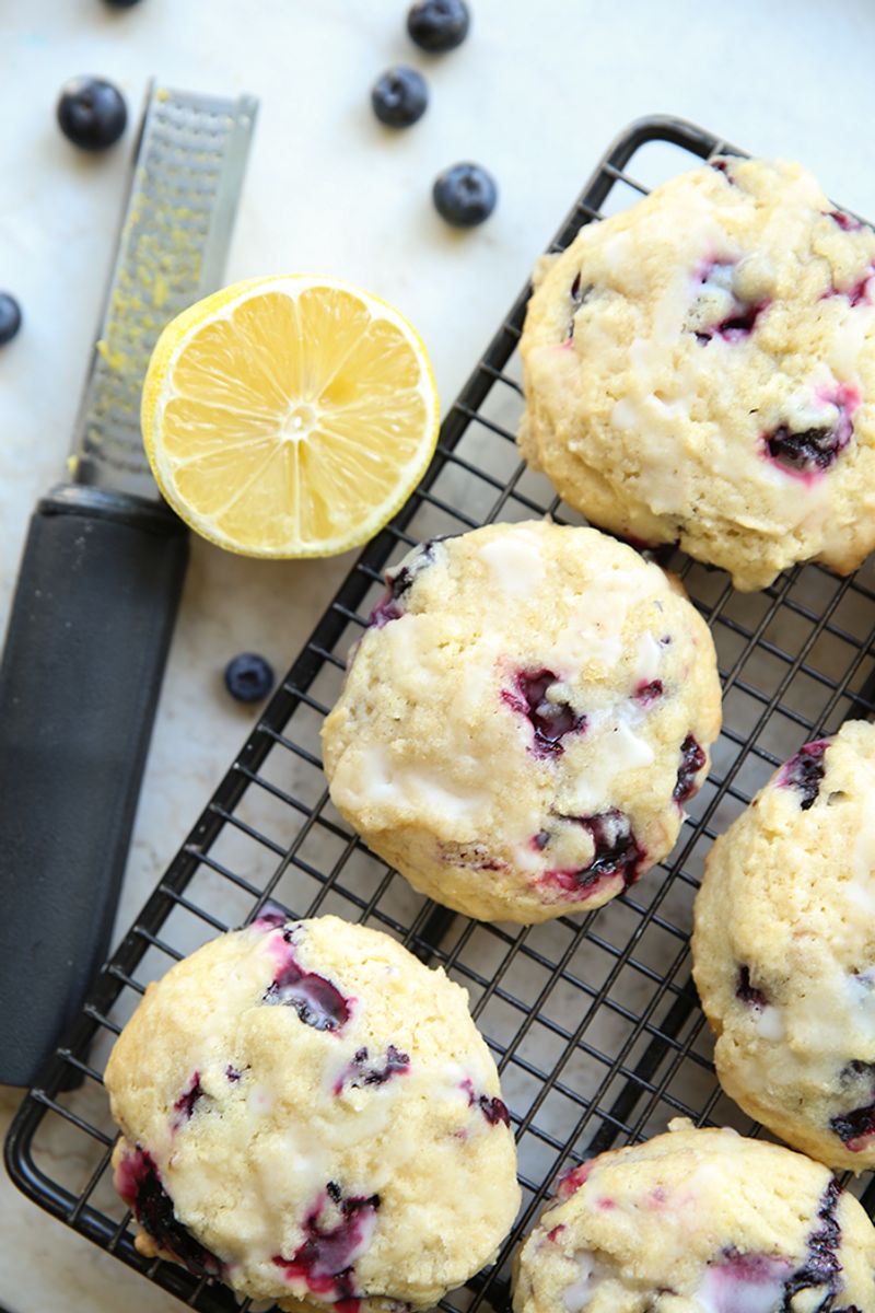 Lemon and Blueberry Muffin Cookies