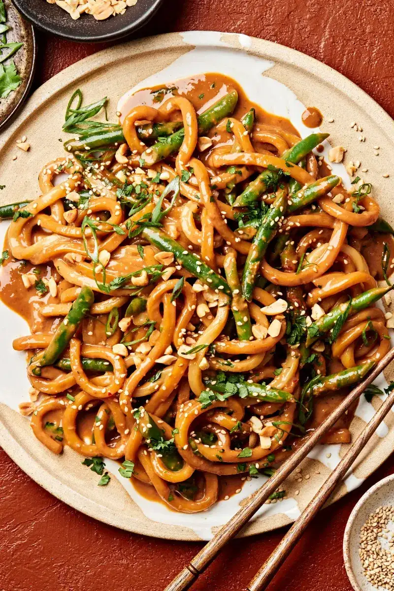 Udon with Miso-Peanut Sauce