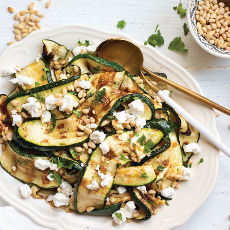 Grilled Zucchini and Goat Cheese Salad
