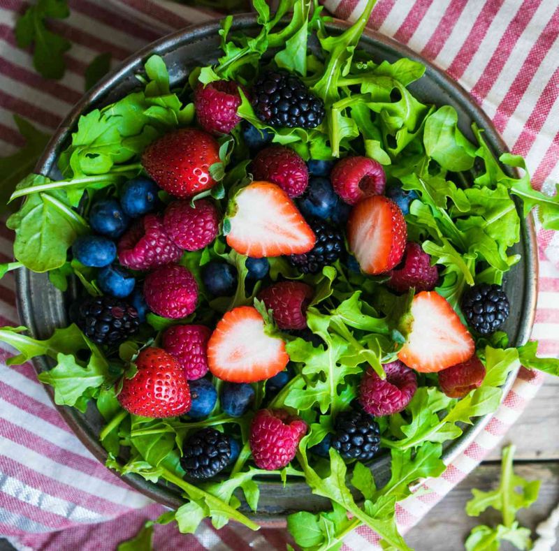 Berry Salad with Blueberry Dressing