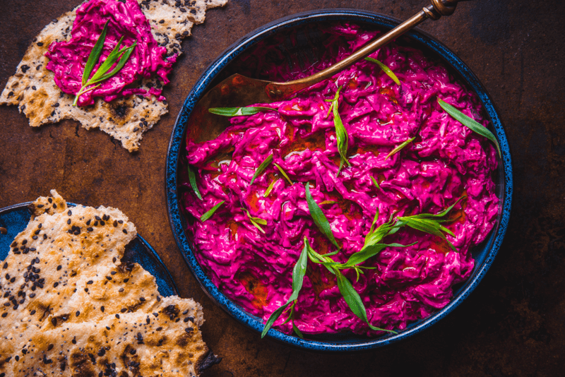 Beet Yogurt Dip (Borani Laboo)