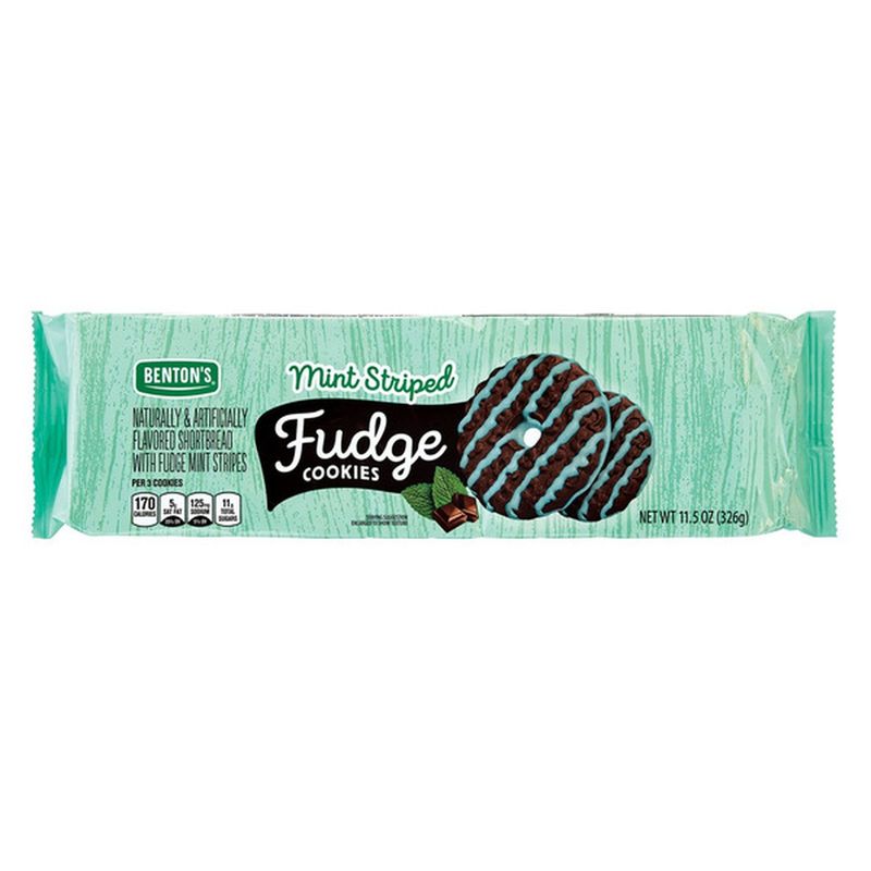 Benton's Fudge Mint Striped Shortbread Cookies