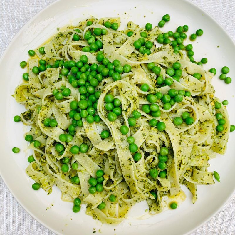 Pesto Pasta with White Beans and Veggies