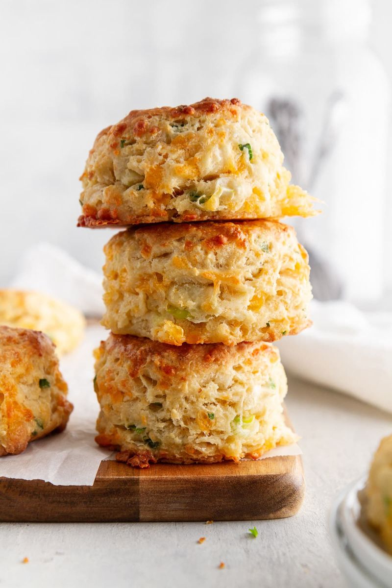 Scallion and Cheddar Cathead Biscuits