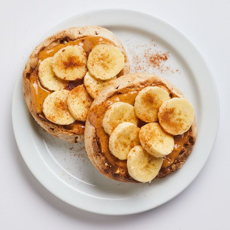 Peanut Butter & Banana English Muffins