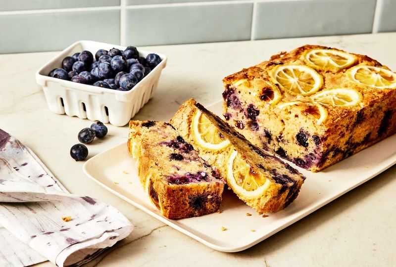 High-Protein Lemon-Blueberry Cake