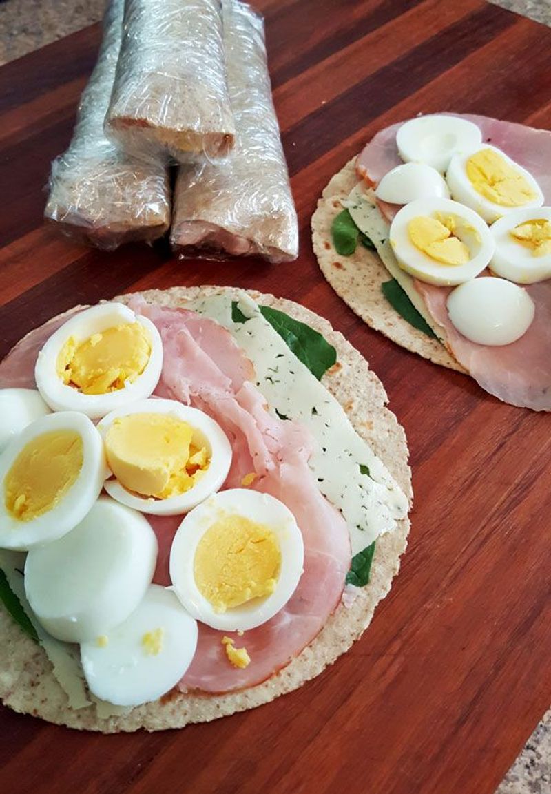 Boiled Eggs Wrapped in Turkey or Ham Slices