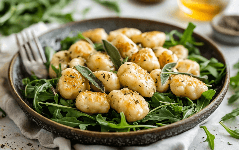 White Bean-Sage Cauliflower Gnocchi