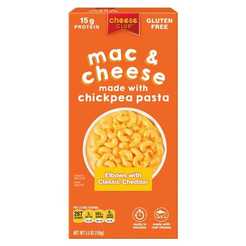 Cheese Club Gluten-Free Mac & Cheese Made With Chickpea Pasta