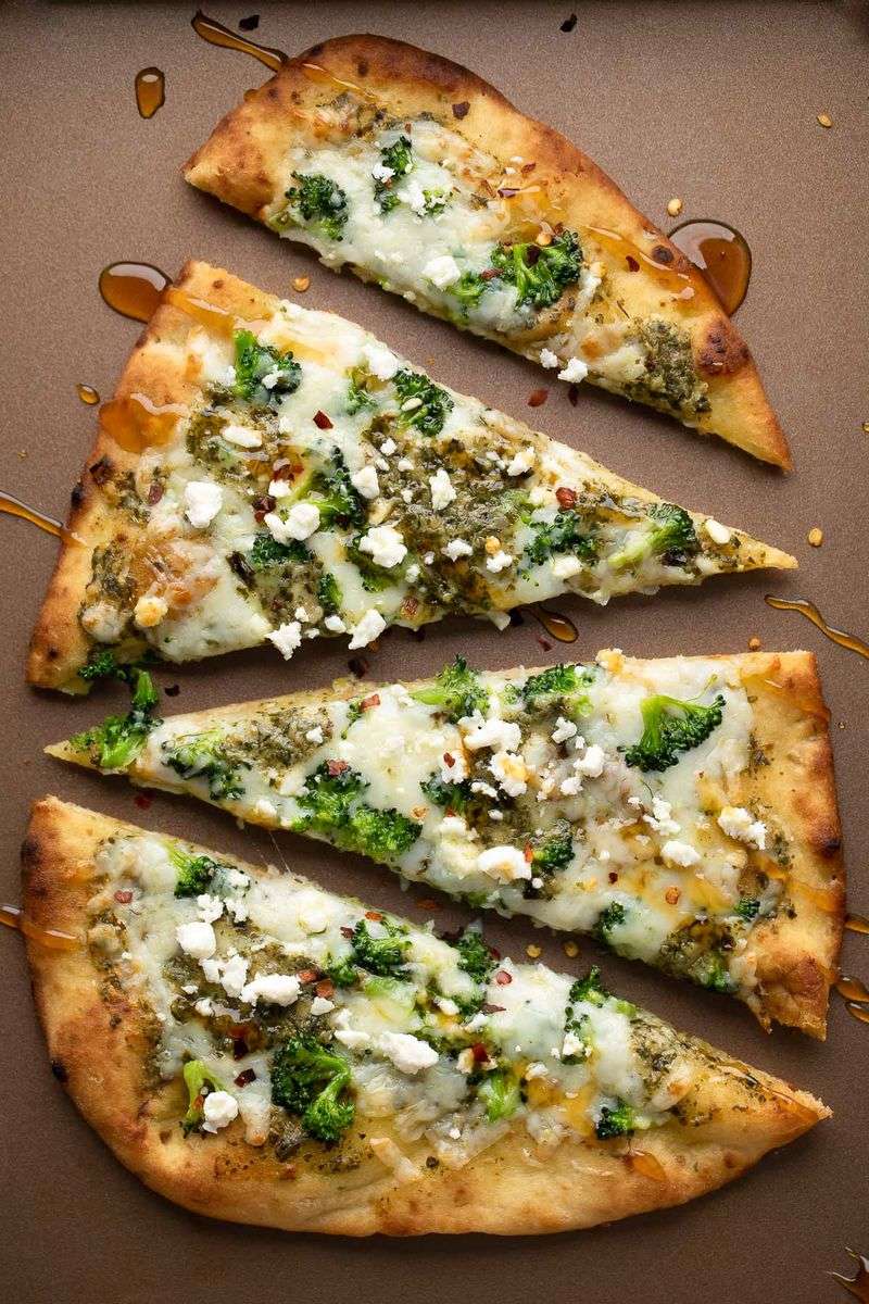 Broccoli Pita Pizzas