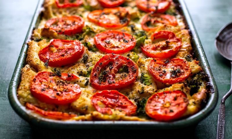 Savory Broccoli Bread Pudding