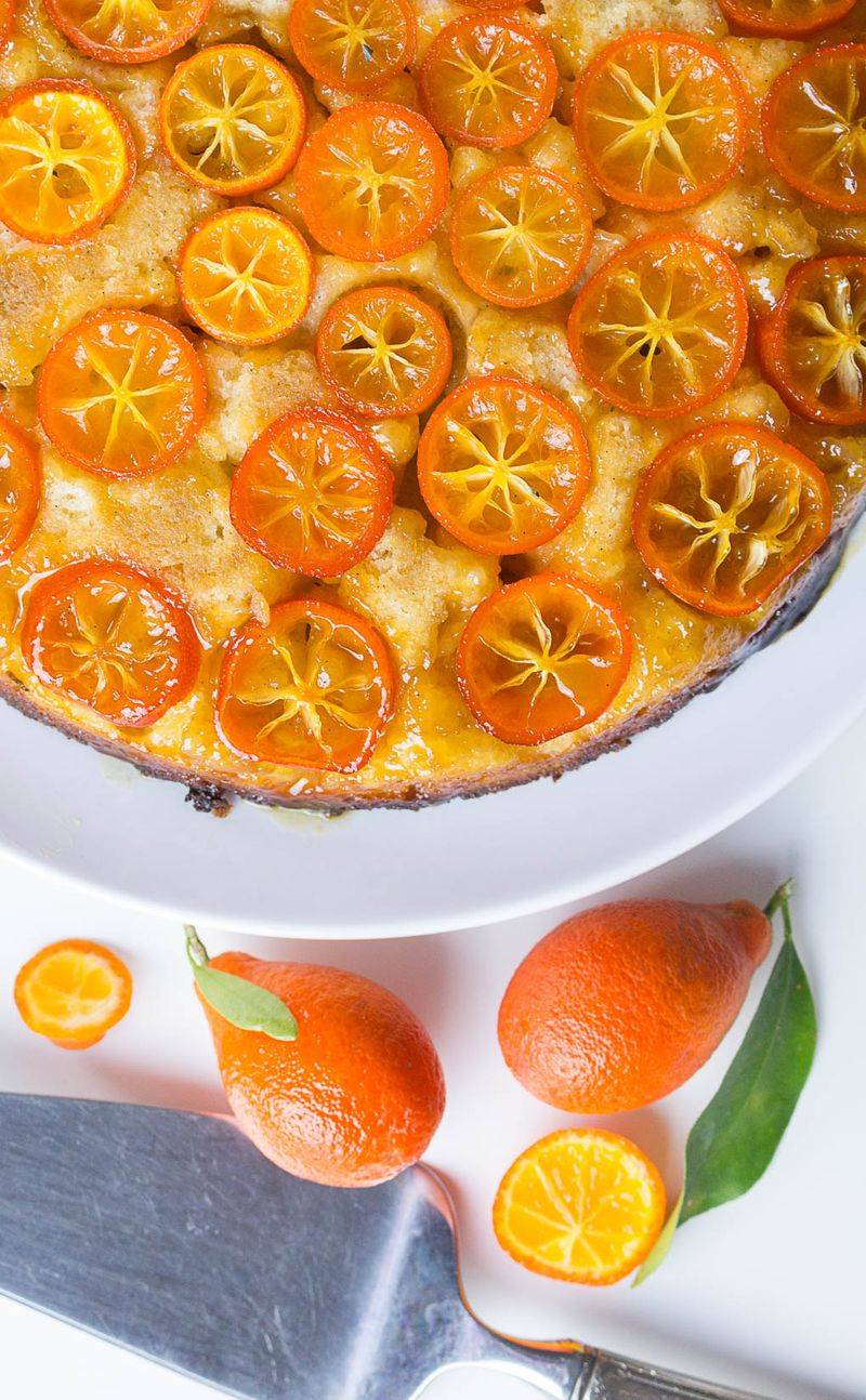 Upside-Down Mandarin Cake with Caramel