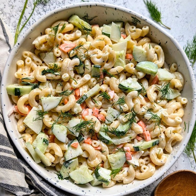 Chilled Pasta Salad with Dill and Cucumber
