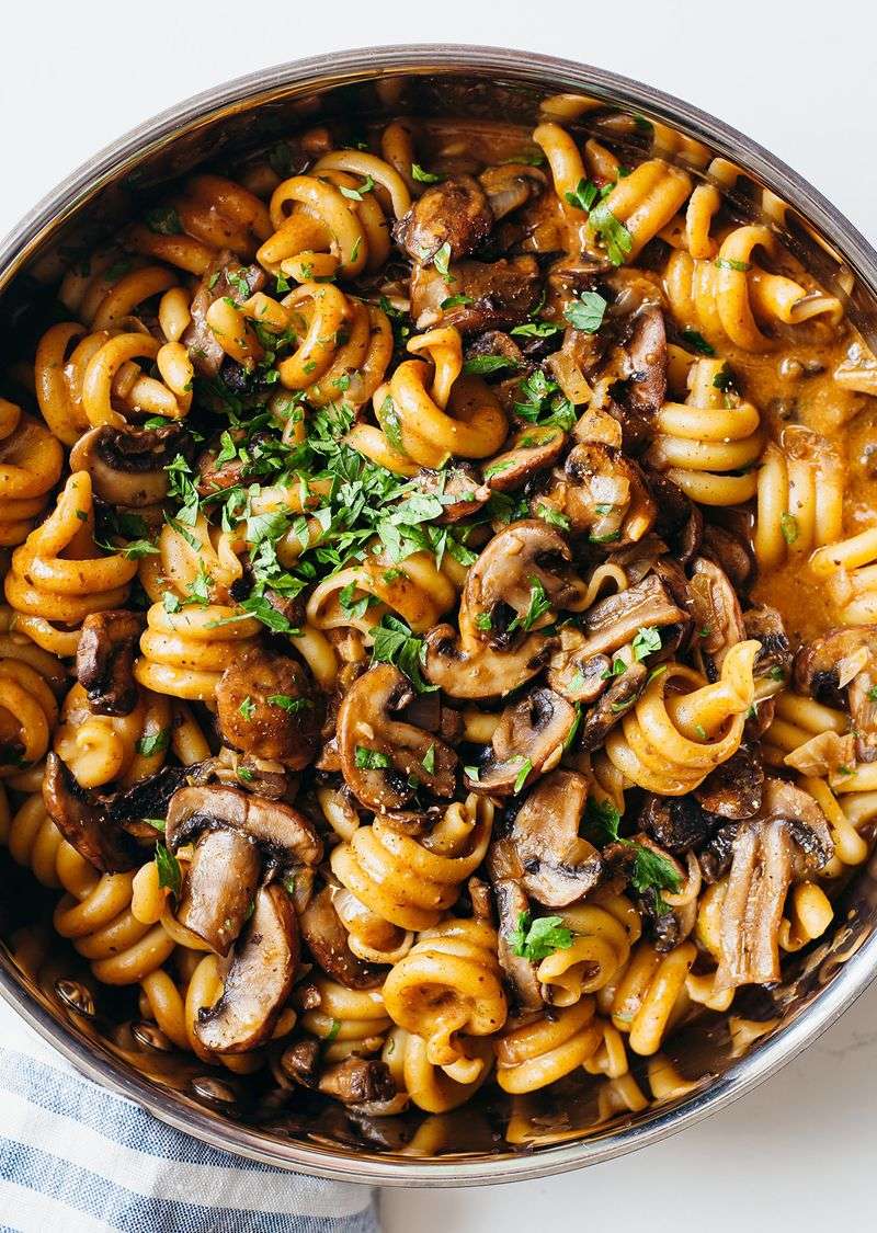 Mushroom Stroganoff Pasta