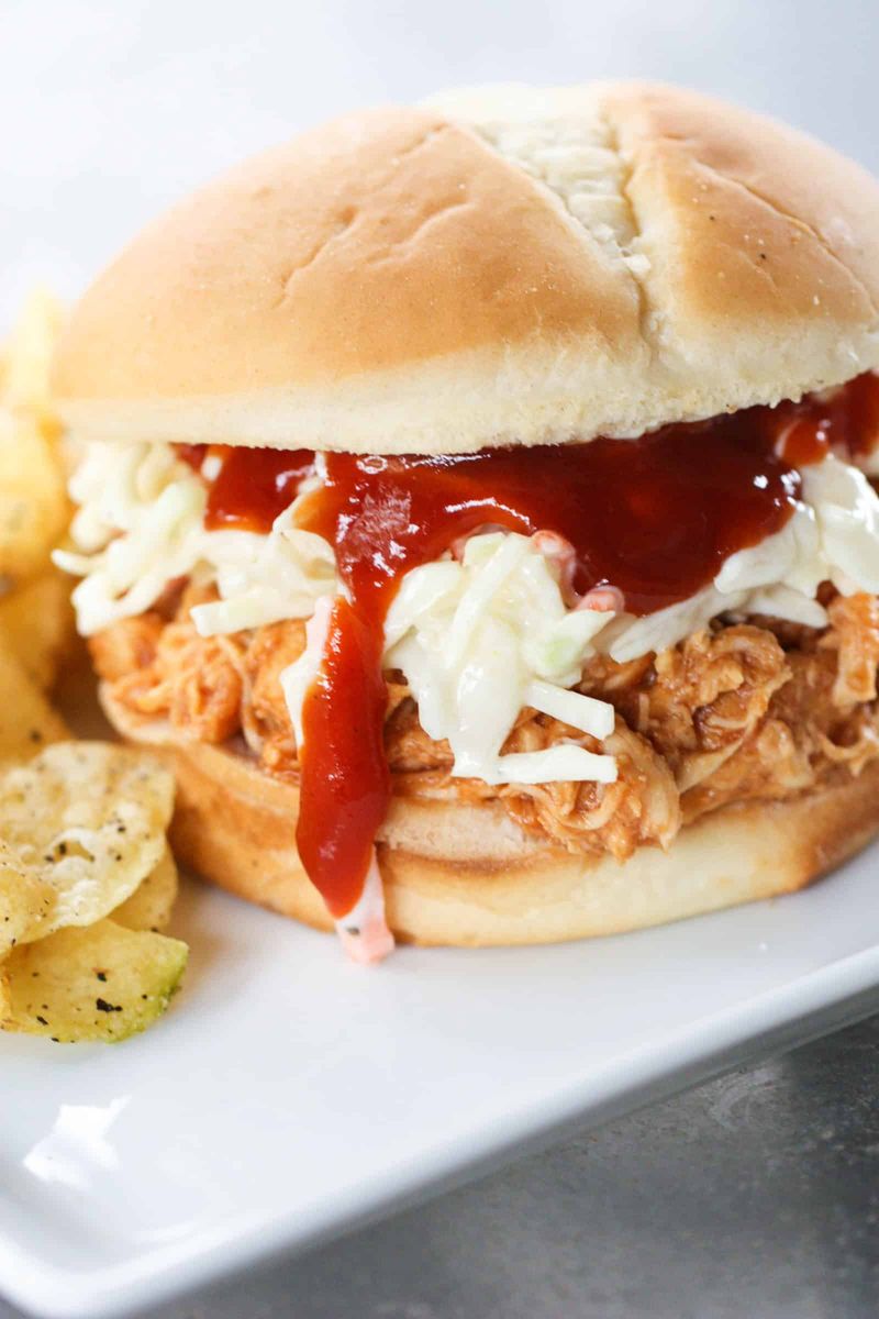 Slow Cooker Hawaiian Chicken Sandwiches