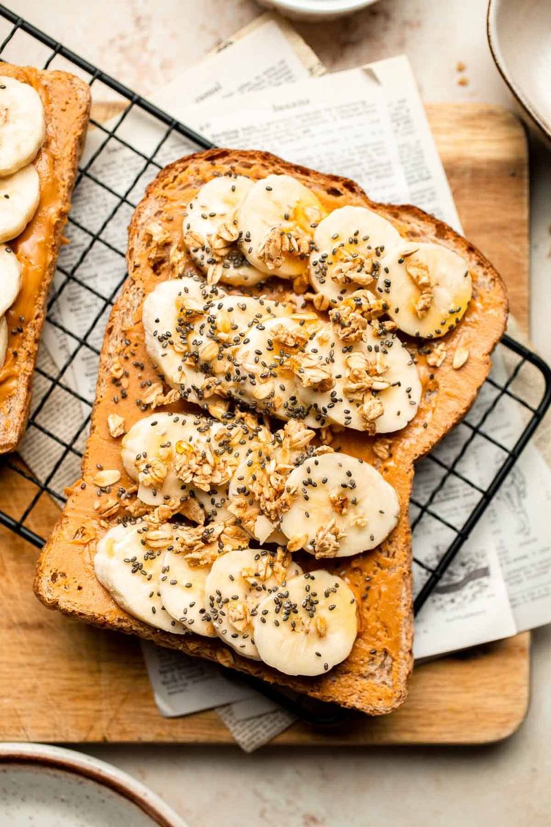Peanut Butter and Banana Chia Toast