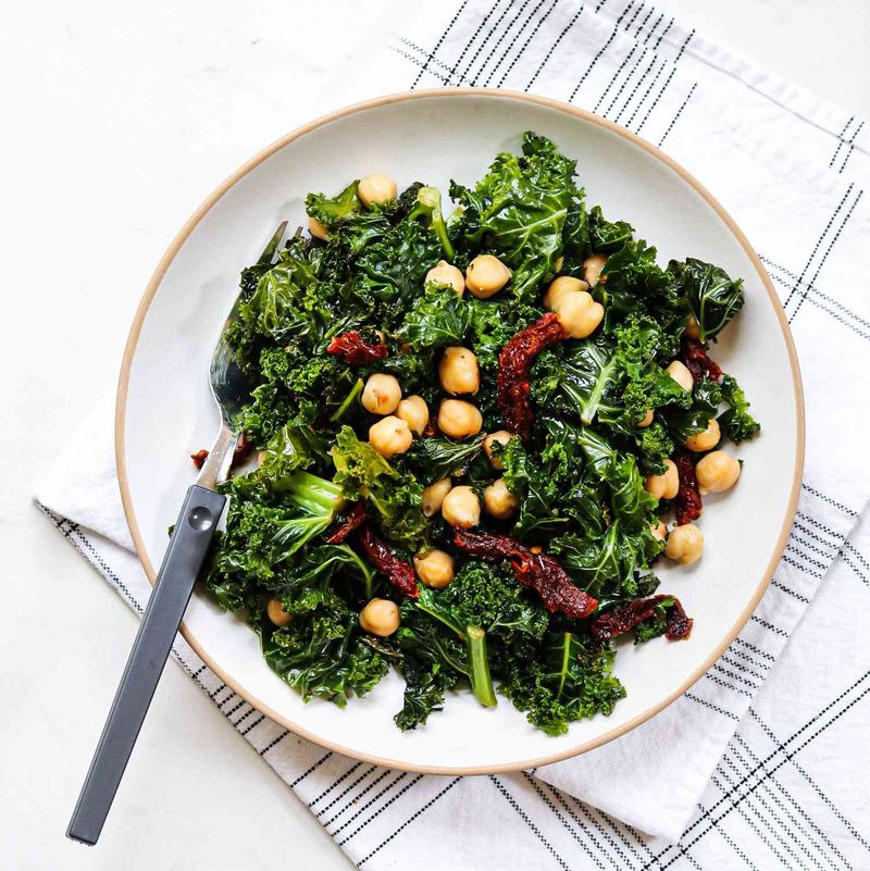 Chickpea and Kale Salad with Sun-Dried Tomato Vinaigrette