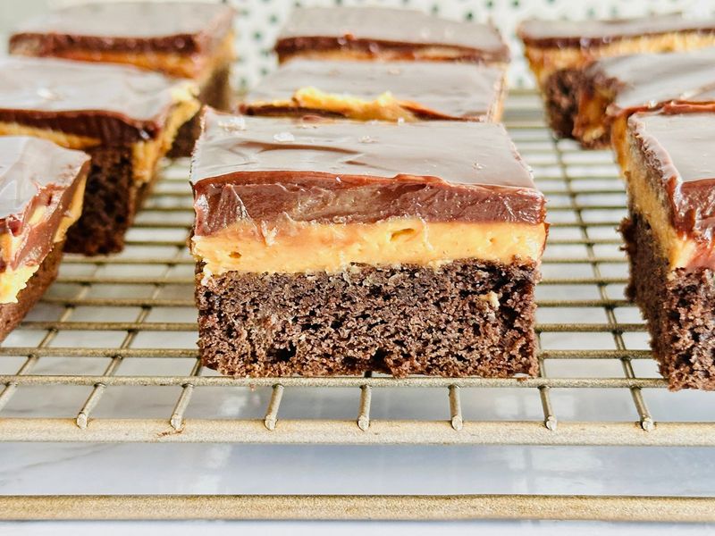 Chocolate Peanut Butter Cake Mix Cookie Bars