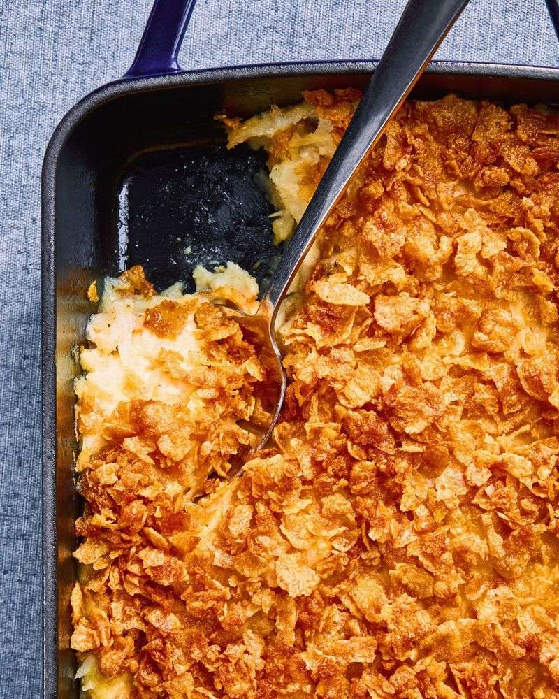 Casseroles with Cornflakes or Potato Chips on Top