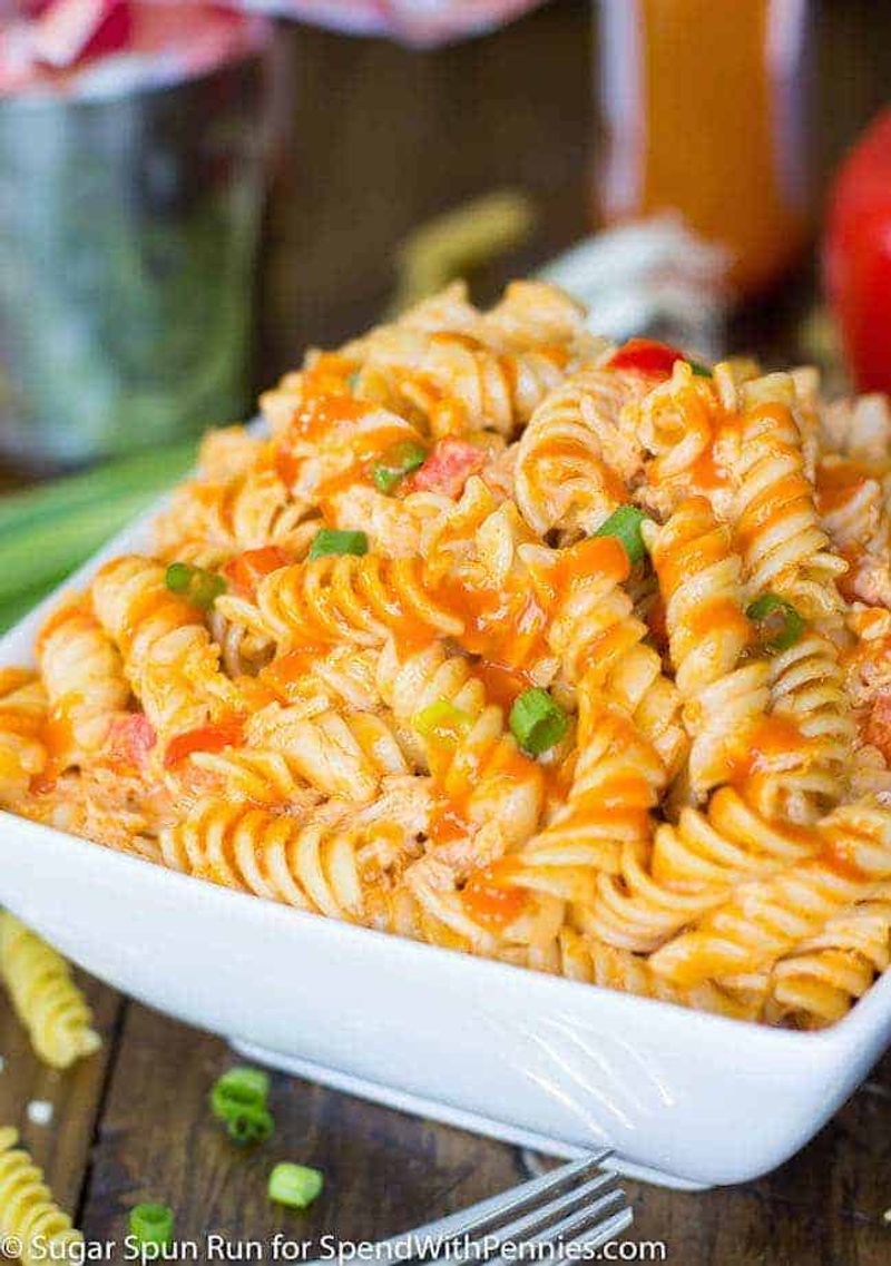 Buffalo Chicken Ranch Pasta Salad